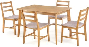 Set masa si 4 scaune CORDOBA, gri/stejar
