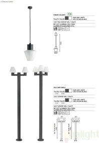 Stalp exterior 74436+trei globuri 74428 Mistu