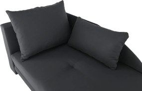 Canapea extensibilă, material textil gri-negru, stânga, LAUREL