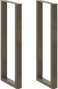 vidaXL Picioare de masă de bar în formă de U, 2 buc., oțel natural, 40 x (110-111) cm