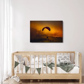 Tablou cu parașutistul în apus de soare (90x60 cm)