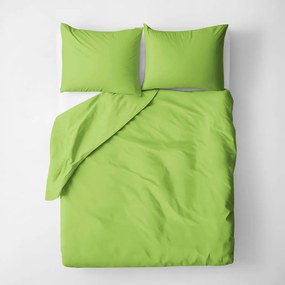 Goldea lenjerie de pat din 100% bumbac - verde 140 x 220 și 50 x 70 cm