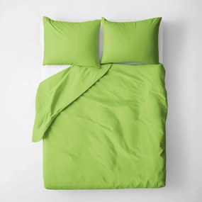 Goldea lenjerie de pat din 100% bumbac - verde 140 x 200 și 50 x 70 cm