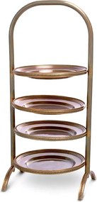 Suport prajituri, Patru platouri etajate design LUX Encore, alama vintage