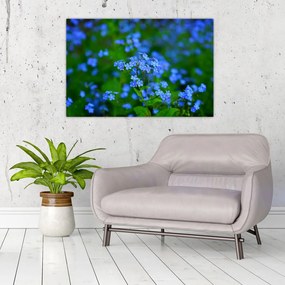 Tablou cu flori albastre (90x60 cm)
