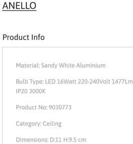 Spot LED aplicat diametru 11cm ANETO alb, NVL-9030773