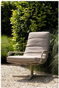 Fotoliu de grădină grej din metal/capitonat Coosa – WOOOD