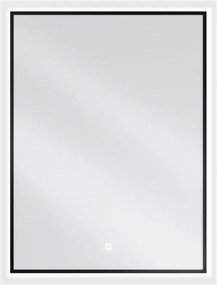 Mexen Erma oglindă de baie iluminată 60 x 80 cm, LED 6000K, anti-ceață, ramă neagră - 9814-060-080-611-70
