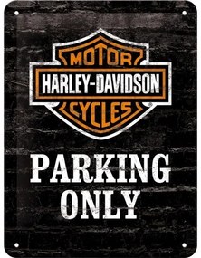 Placă metalică Harley Davidson - Parking Only