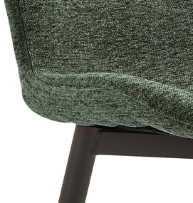 MAZZONI EXPORT FIORA Verde (material Apia 352)/cadru negru – SCAUN MODERN TAPITAT DIN CHENILLE PENTRU LIVING/BUCĂTĂRIE