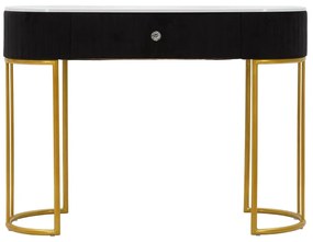 Masă consolă negru-auriu 43x100 cm Montpellier – Mauro Ferretti