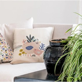 Pernă din bumbac Butter Kings Bird Family, 45 x 45 cm