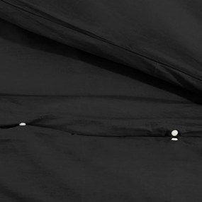 Set cu husa de pilota, negru, 200x200 cm, microfibra 1, Negru, 200 x 200 cm + 80 x 80 cm