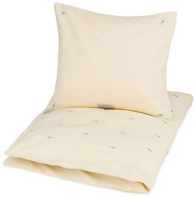 Lenjerie de pat pentru copii, galben-deschis din bumbac organic pentru pătuț 70x100 cm Sea Garden – Cam Cam Copenhagen