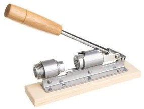 Spargator manual pentru nuci din otel, suport lemn, 20x5 cm