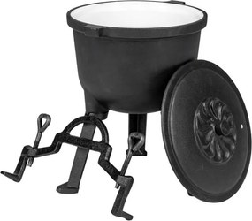 Oală din fontă cu picioare 15 litri emailată