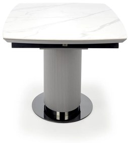Masa extensibila Dancan marmura alba/gri - L160-220 cm