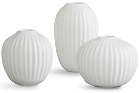 Set 3 vaze miniaturale din gresie Kähler Design Hammershoi Miniature, alb