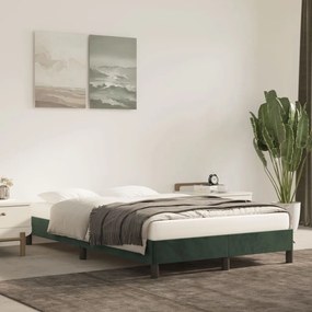 Cadru de pat, verde inchis, 120x200 cm, catifea Verde inchis, 25 cm, 120 x 200 cm