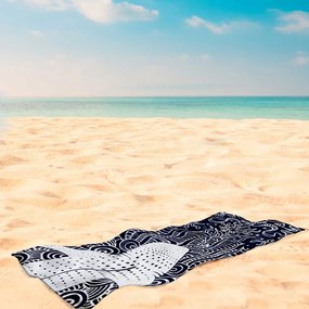 Prosop de plajă albastru închis 90x180 cm Shark – DecoKing