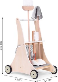 Trusă de curățare din lemn pentru copii bej
