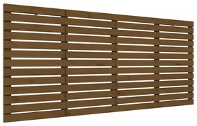 vidaXL Tăblie de pat pentru perete, maro miere, 206x3x91,5 cm lemn pin