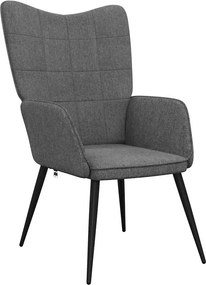 vidaXL Scaun de relaxare, gri închis, material textil