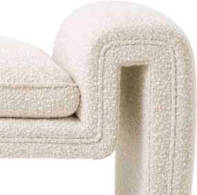 Bancheta design LUX stil contemporan Tondo S Bouclé cream