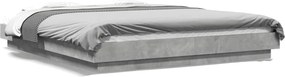 vidaXL Cadru de pat, gri beton, 150x200 cm, lemn prelucrat