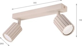 Brilagi - Spot de tavan CRISPINA, 2x GU10/10W/230V, bej