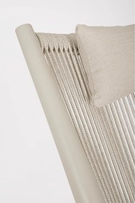 Fotoliu de grădină bej din metal Aloha – Bizzotto