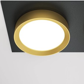 Spot incastrabil design tehnic Hoop 2 negru/auriu