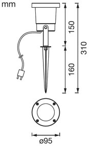 Lampă LED de exterior Ledvance NAUT SPIKE LED/2W/12V IP44