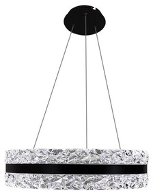 Lustră LED dimabilă pe cablu LED/80W/230V 3000-6500K negru + telecomandă