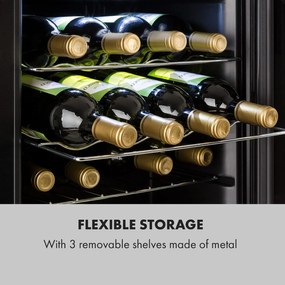 Shiraz, răcitor de vinuri, 42 l, panou de control tactil, 131 W, 5 - 18 °C, negru