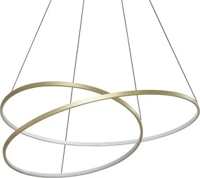 Lustra LED suspendata design circular OZ SP D100 ON-OFF OTTONE 3000K