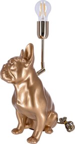 Lampa ceramica Bulldog auriu h 35 cm