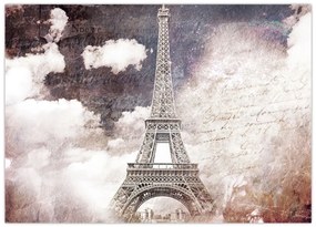 Tablou pe sticlă - Turnul Eiffel, Paris, Franța (70x50 cm)