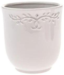 Ghiveci ceramic Ramillete alb, 13 x 14 cm