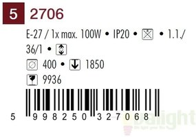 Pendul cu scripete decorativ, diam.39cm, Marian 2706 RX