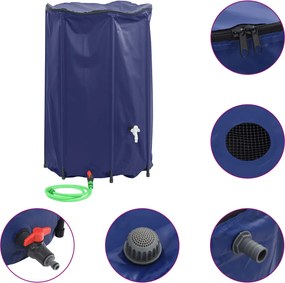 vidaXL Rezervor de apă cu robinet, pliabil, 1000 L, PVC