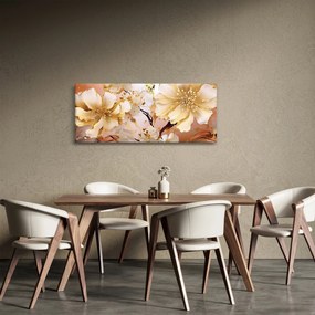 Tablou - Flori de aur (120x50 cm)