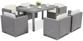 Mobilier de terasă din tehnoratan Colorado Premium 6 Bica gri