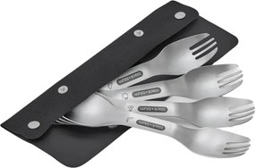 Set de furculițe argintiu din oțel inoxidabil 4 buc. Spork – Black + Blum