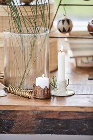 IB Laursen Vaza din sticla cu decor din alama INLAID