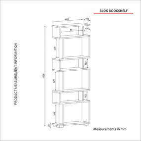 Bloc de bibliotecă White Walnut