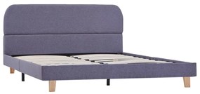 280873 vidaXL Cadru de pat, gri deschis, 140 x 200 cm, material textil