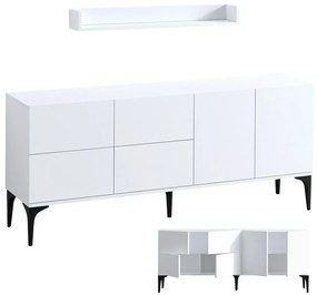 Dulap cu raft Lucky White and Black