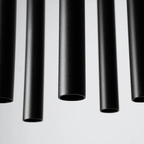 Lustră neagră din metal ø 25 cm Fideus – Sollux