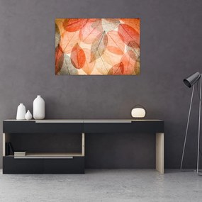 Tablou cu frunzele de toamnă pictate (90x60 cm)